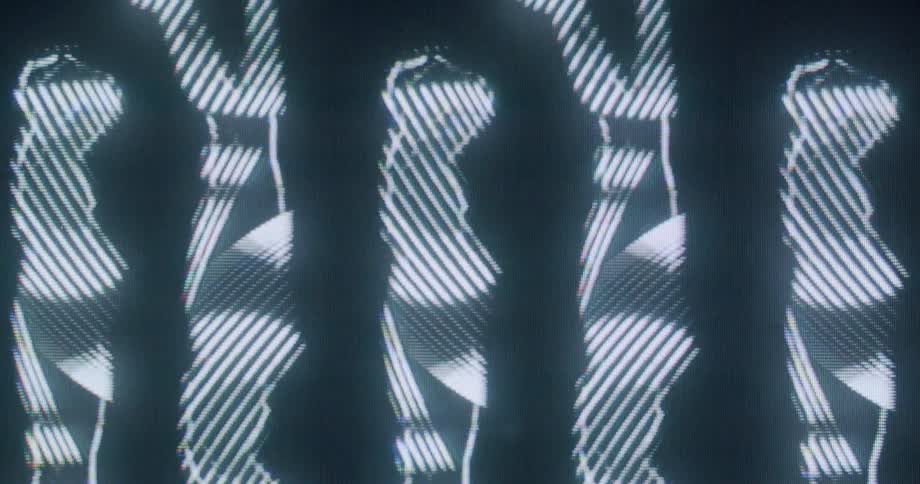 The hologram is of women dancing