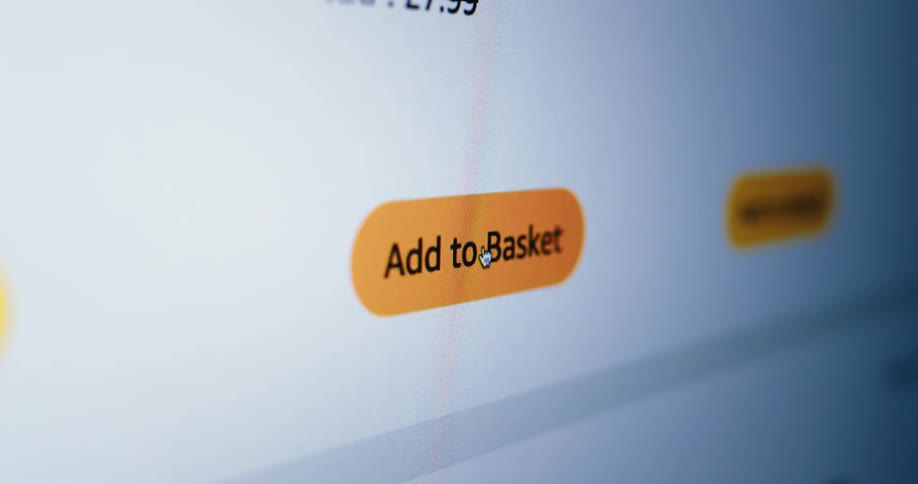 A cursor is moving on a website for shopping