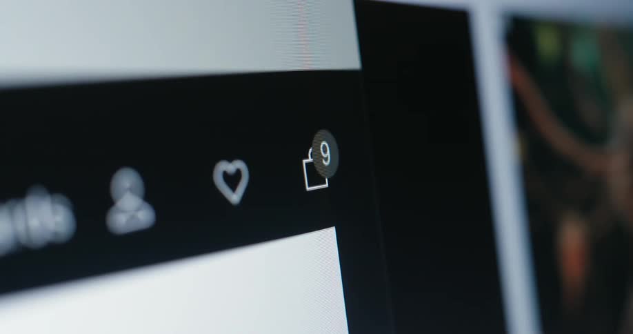 Profile favorites and cart icons with notifications on a shopping website
