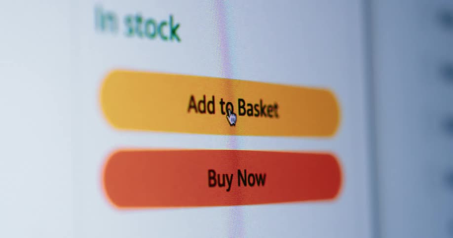 The add to basket button is clicked on the website
