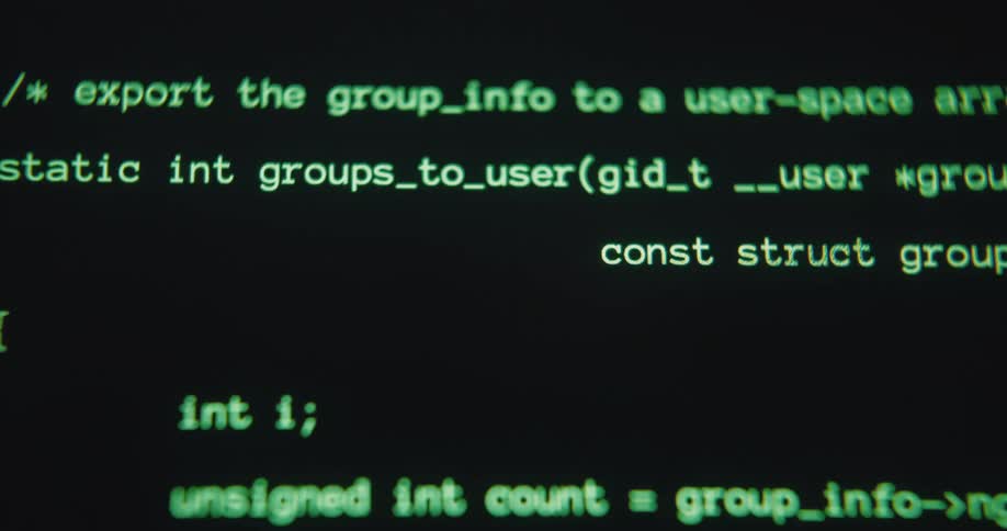 Coding being typed on screen