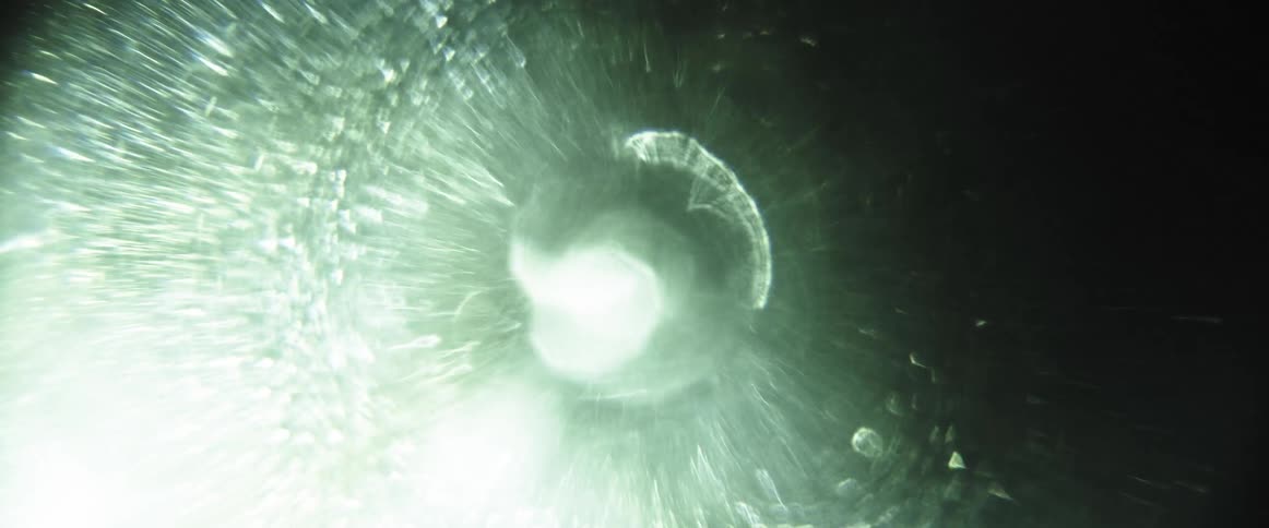 Light passes over a surface