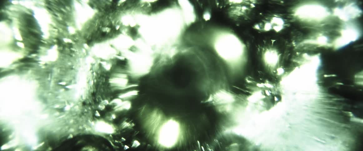 Liquid flows and lights flash on the objects