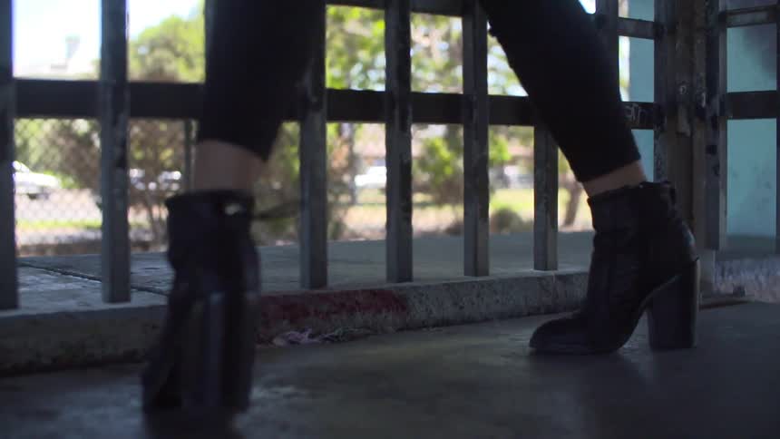 Person walking then turning around