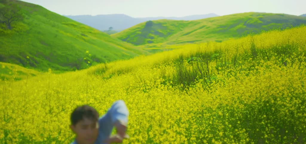 A man id dancing on the prairie