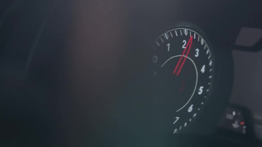 Car odometer with moving needle