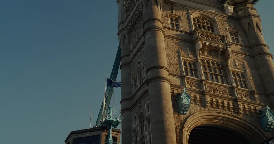 The famous london bridge in the city at midday