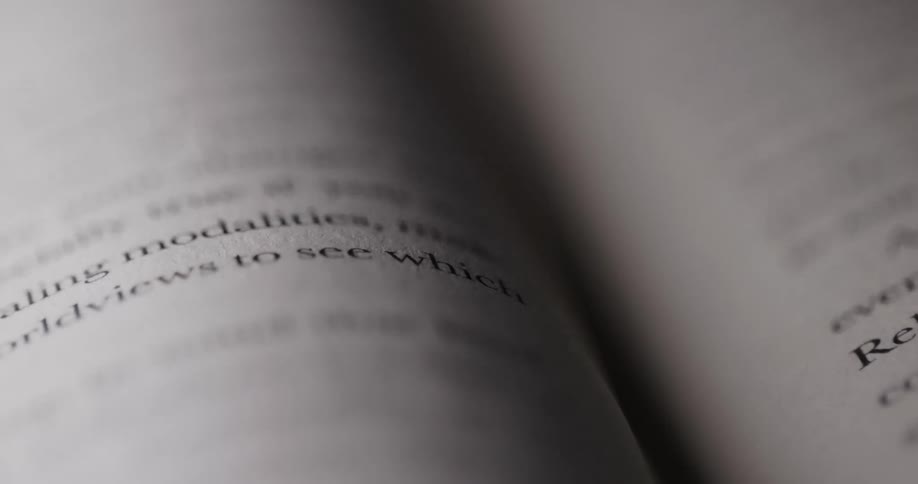 Closeup of book pages