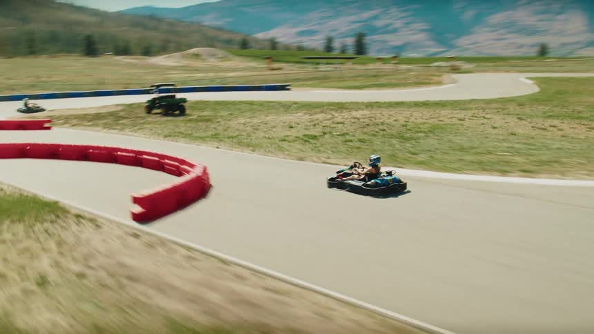 A race in a kart track