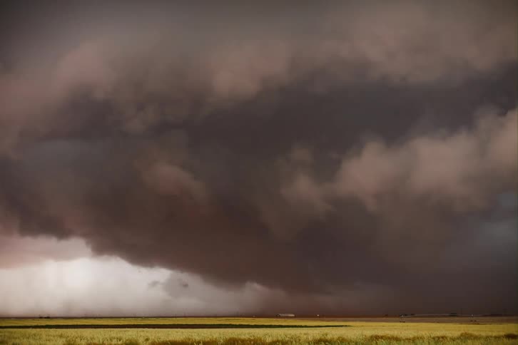 A large storm covers the field quickly