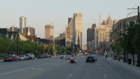 A busy, city street during the day