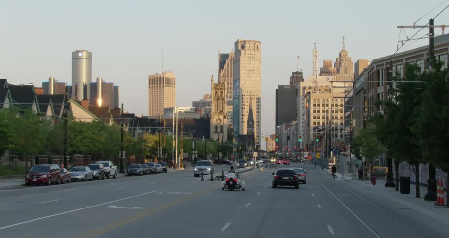 A busy, city street during the day