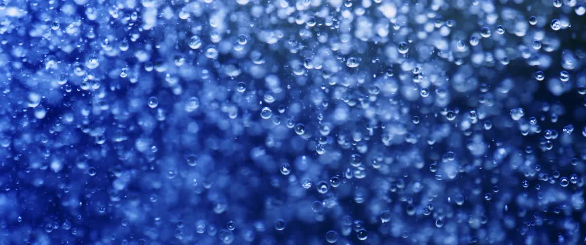 The bubbles rise underwater