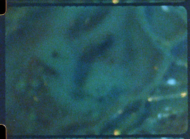 The blue paint has many bubbles