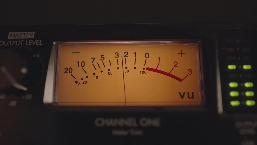 A needle moves on a monitor