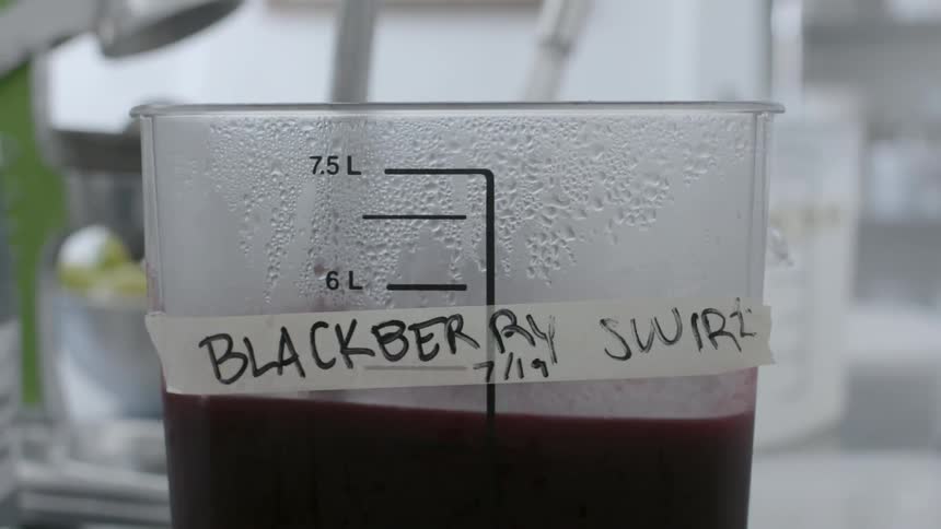 Ingredients are mixed in a large container