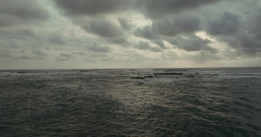 Flying over the ocean