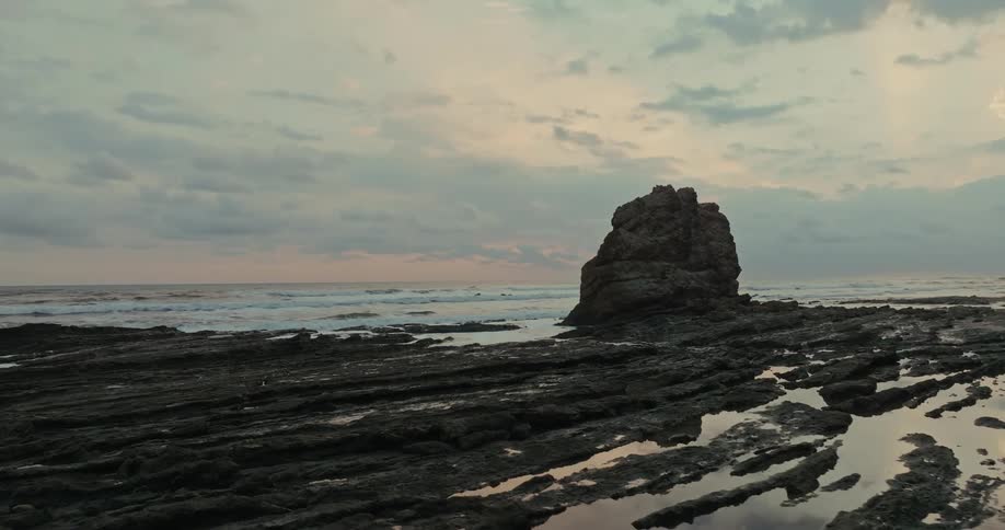 A rocky coastline