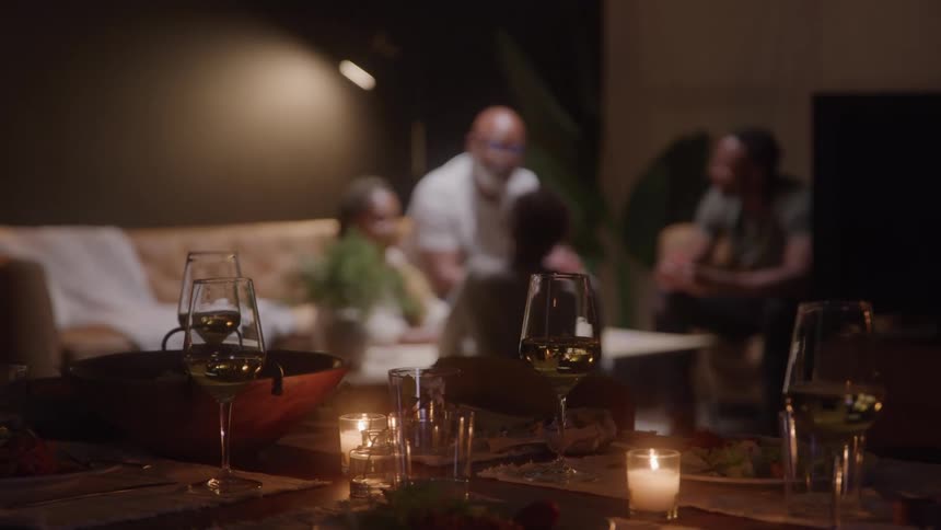 The table is set for dinner