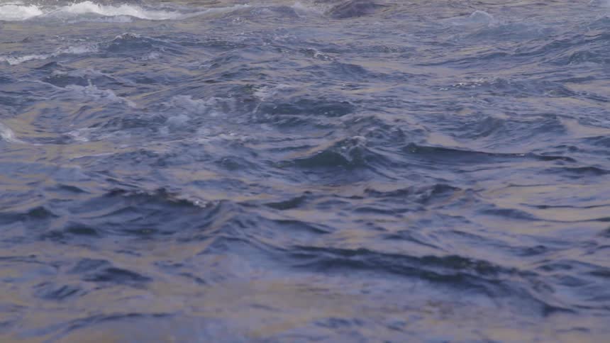 Ocean surface with waves in motion