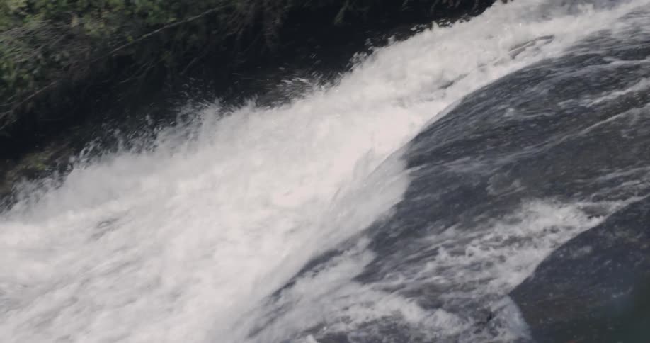 Water flowing rapidly down the stream