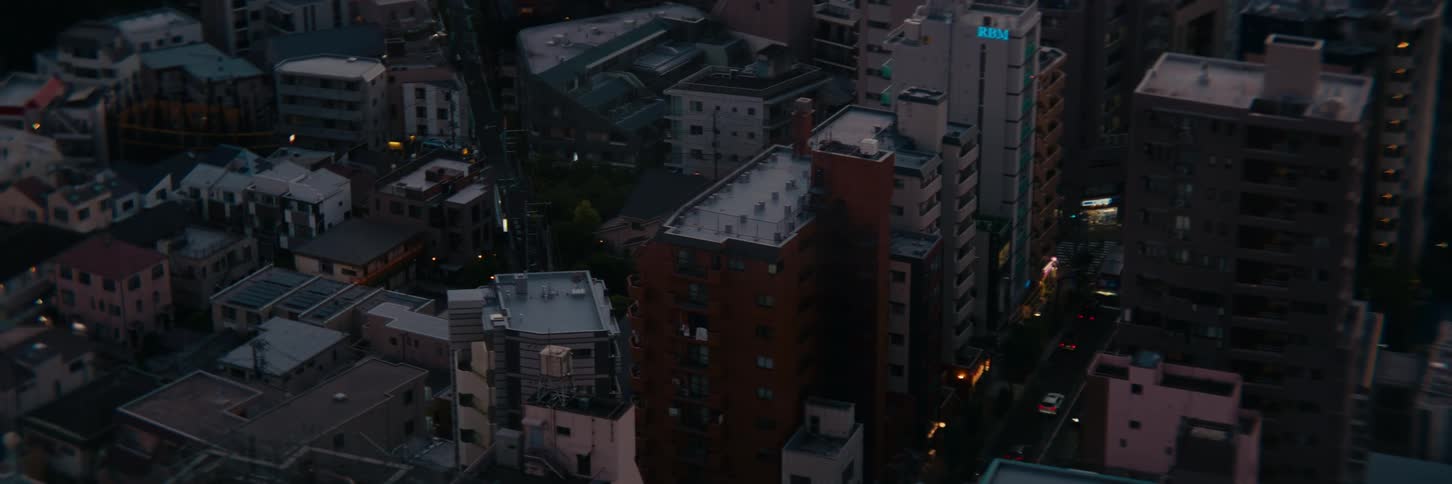 A large city at dusk