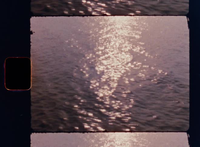 Sunlight reflects off the water