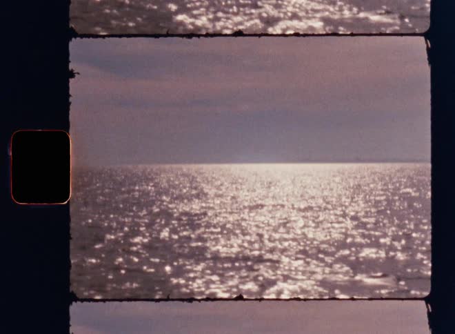A beacon is floating in the ocean