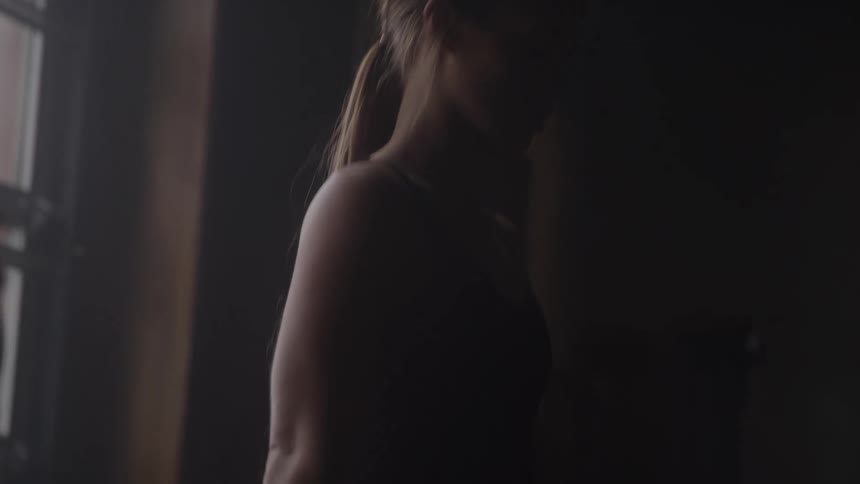 Woman working out at the gym