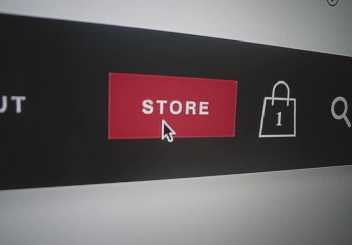 Cursor changes from an arrow to a glove while interacting with an ecommerce website