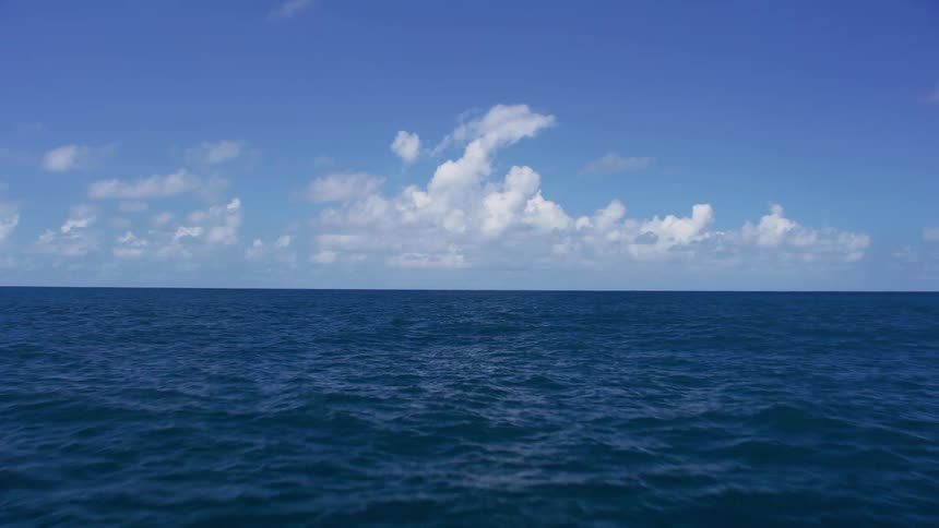 Flying over the open ocean