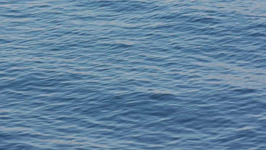 Water rippling in a large body of water