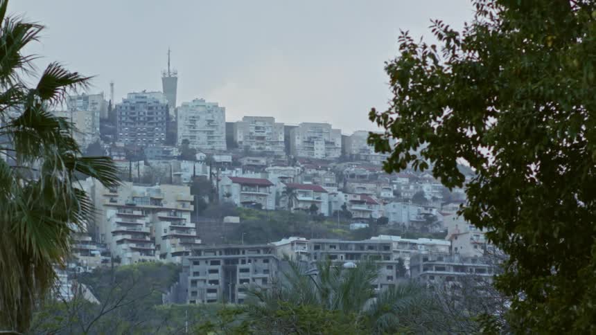 City climbing up a hillside