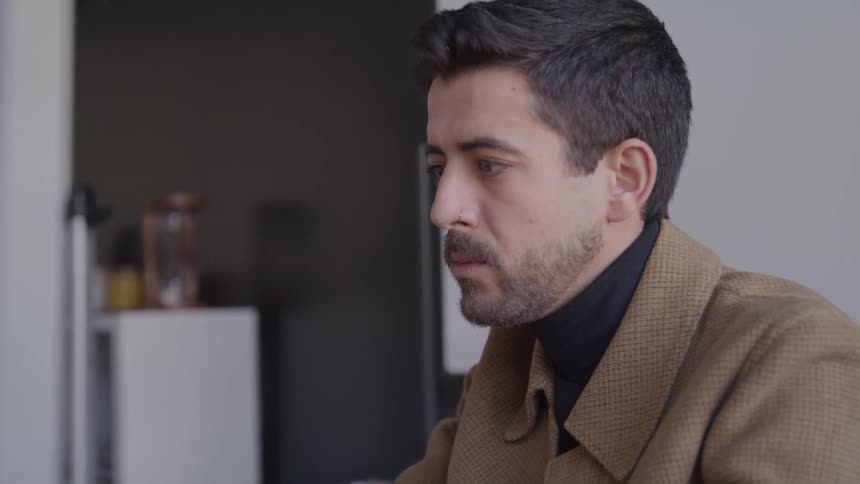 A man looks focused