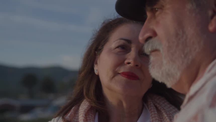 Woman looking affectionately at the man beside her