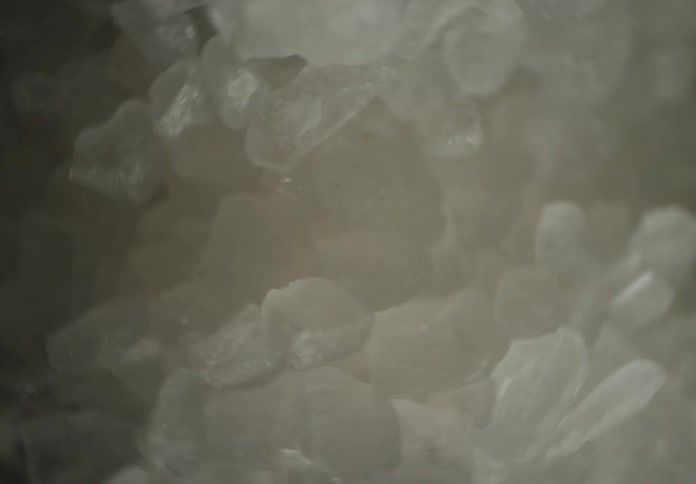 Ice crystals seen in closeup