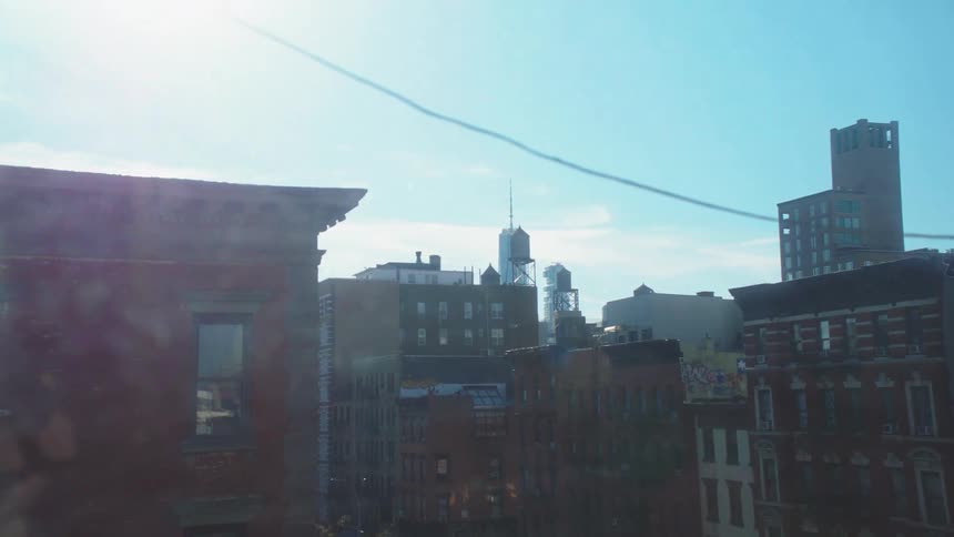 The sun is shining on the metropolis