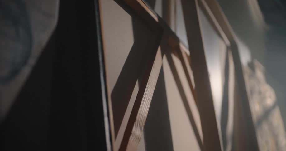 The back of a wooden frame