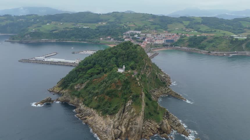 A large mountainous peninsula
