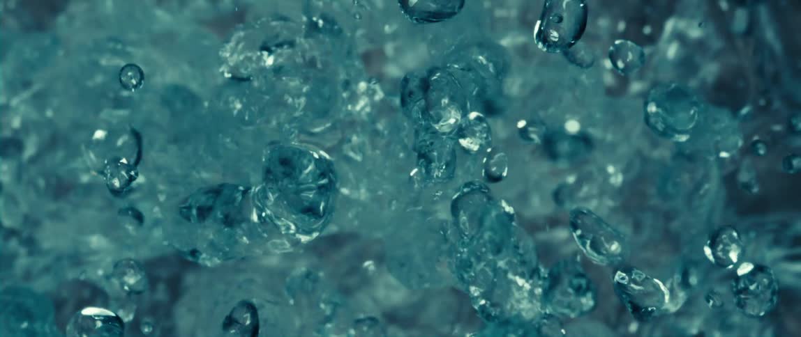 The drops of water skip around