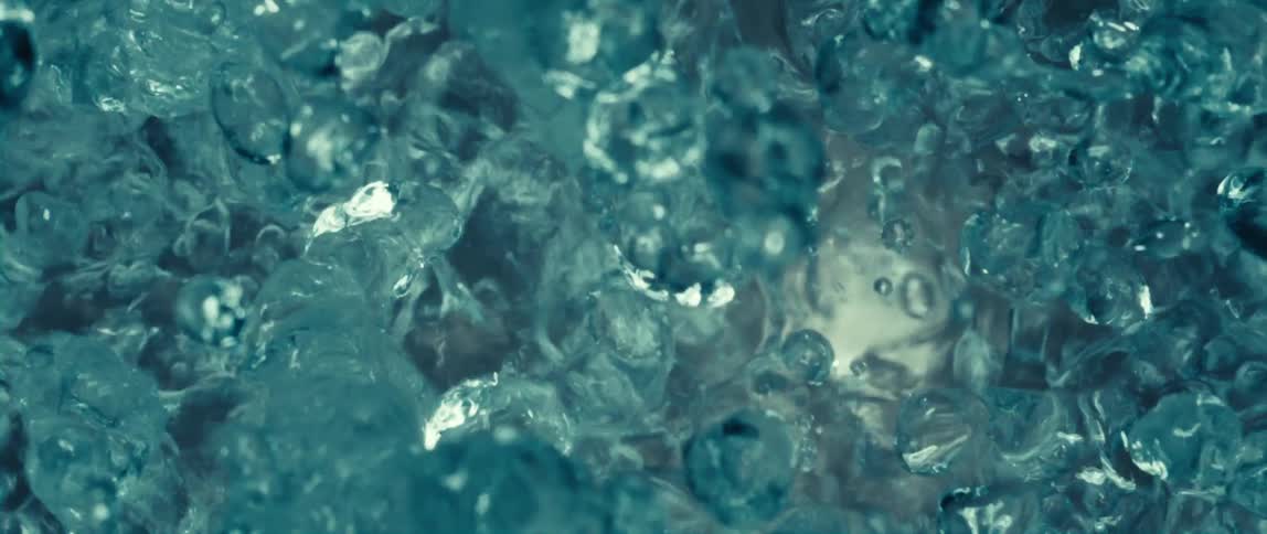 Dots of water fill the area