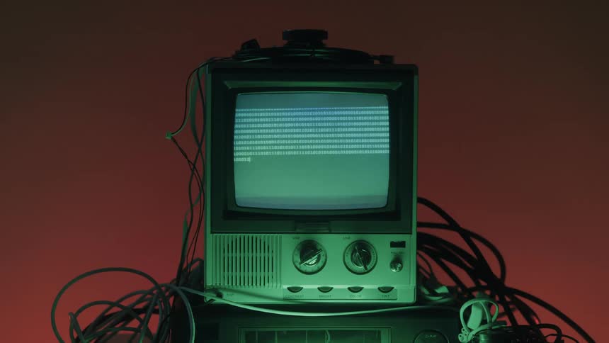 The lines of zeros and ones move on the screen