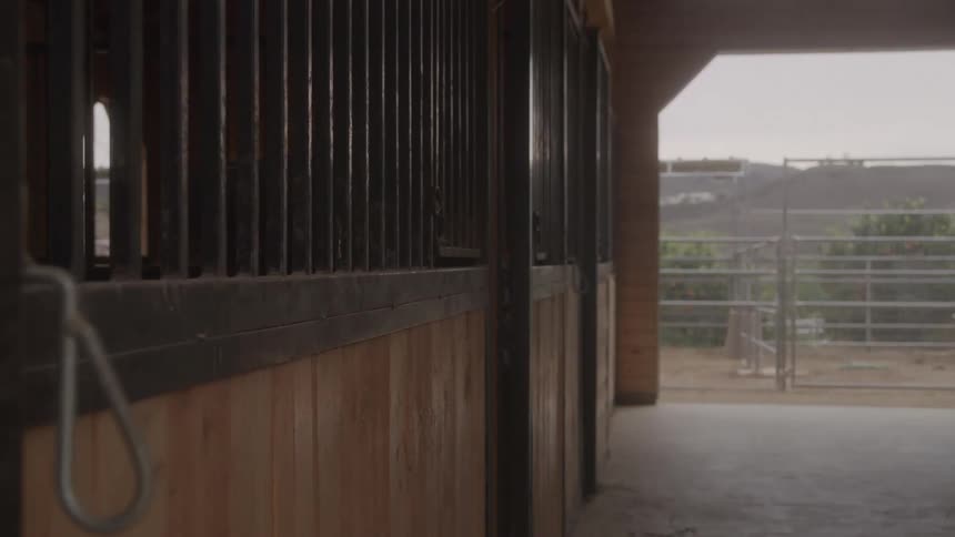 The stables are empty on the ranch