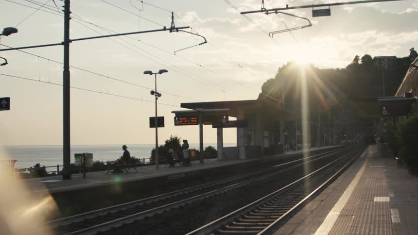 People are waiting for the train