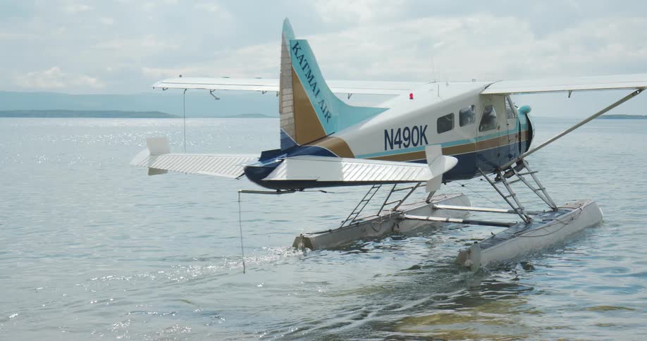 Seaplane moving on waters outdoors during day time