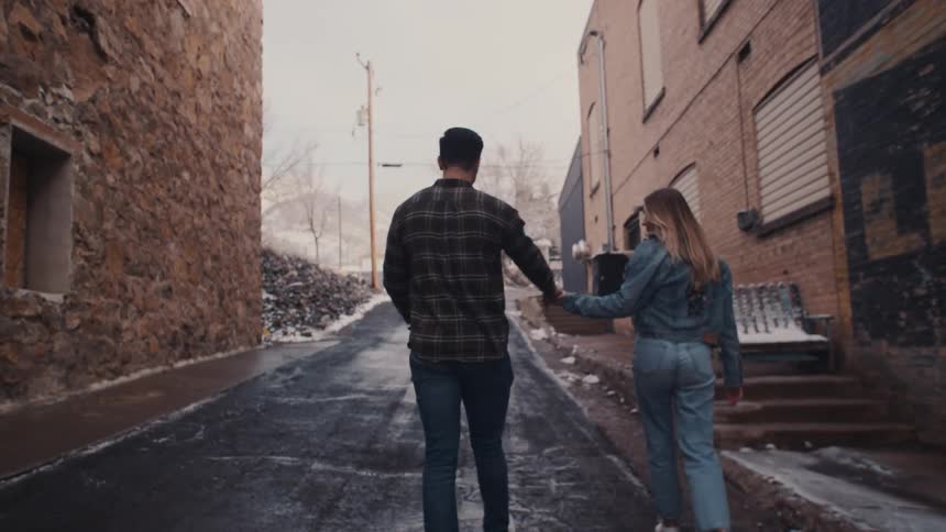 A couple taking a walk
