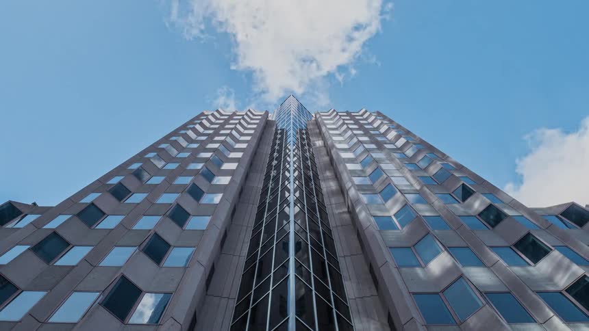 A towering skyscraper
