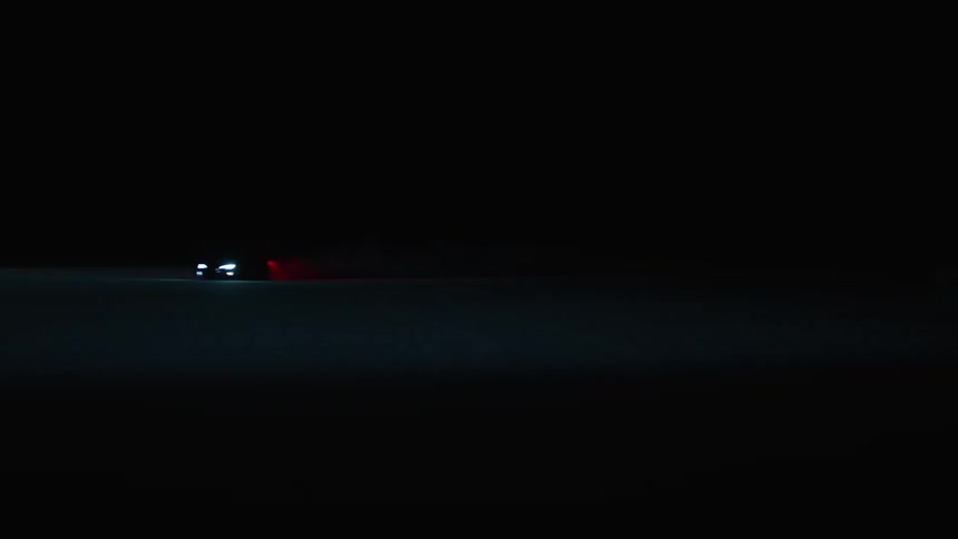 Car driving at night