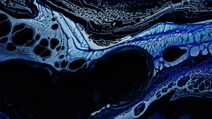 Abstract texture in blue and black tones with organic patterns