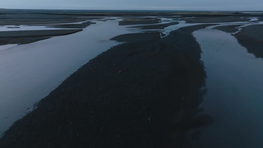 Small streams run across the landscape